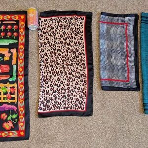 4 Square Scarves Polyester (sold as set)